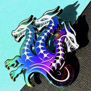 Hydra Rainbow Metal 2" pin