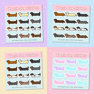 Weenie Dog  Sticker Sheet