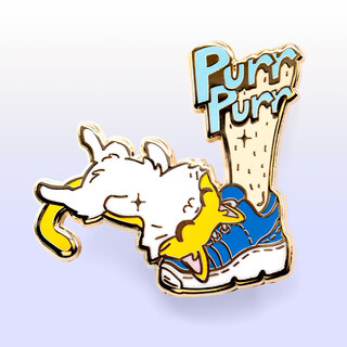 Enamel Pin Rub Rub Ver. A Version LEFT LEG (American Shorthair Cat)