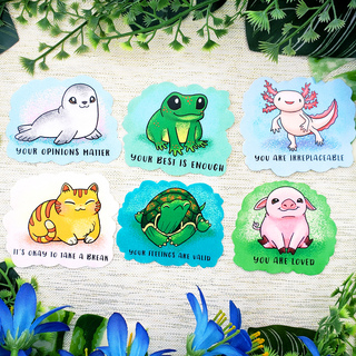 Vinyl Animal Affirmations Sticker Set