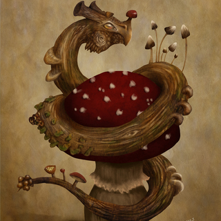 Wall-Art - Mushroom Dragon (8x10)
