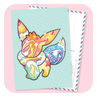 Magical Silhouette Eevee Postcard