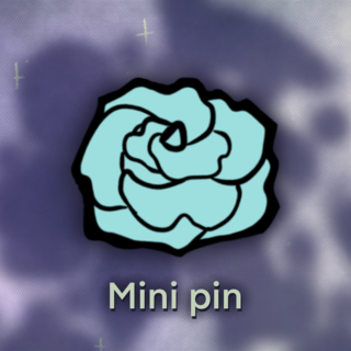 Blue Rose Mini Pin