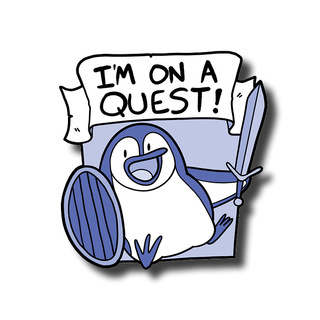 Penguin on a Quest Collector Pin