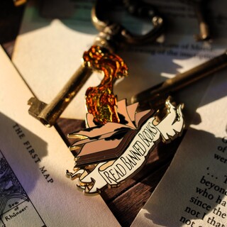 Read banned books V2 enamel pin