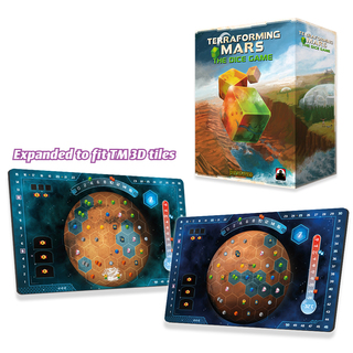Terraforming Mars: The Dice Game with Expanded 3D Tile Neoprene Game Boards