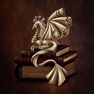 Wall-Art - Book Wyrm (8x10)