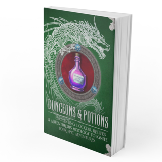 Paperback copy of "DUNGEONS AND POTIONS"