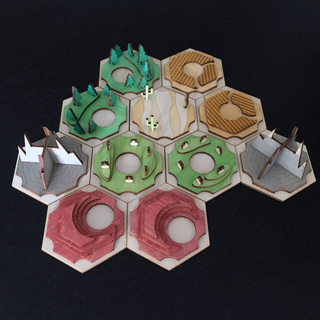 Complete 5-6 Player Expansion 3D Resource Hex Set