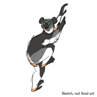 Indri full body pin + sticker