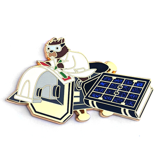 Satellite Beaver Pin