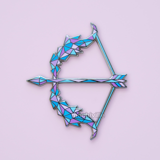 Crystal Prism Bow Pin