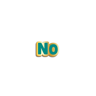 Pin | Just Say No - Mini NO - Teal