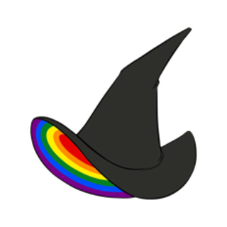 "Rainbow Witch Hat" Enamel Pin