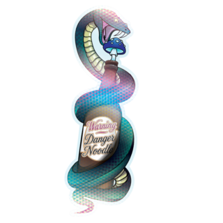 Warning Danger Noodle Sticker