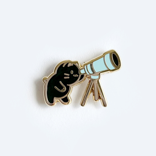 Stargazing Kitty Mini Enamel Pin