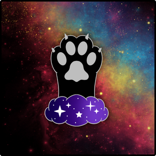 Black Cat Paw Mini Pin