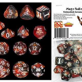 Mage Bullets DCC 14 dice set plus DCC/5E magic item PDF for Mage Bullets
