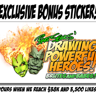 Sticker 2, Drawing Powerful Heroes Logo