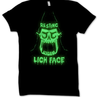 Glow in the Dark Resting Lich Face T-shirt