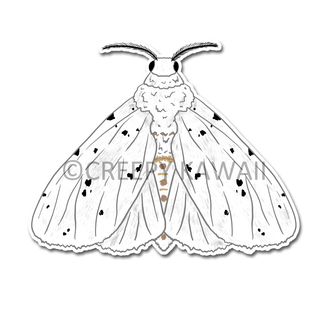 Fall Webworm Moth 3" Vinyl Sticker