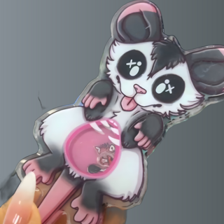 Possum shaker keychain