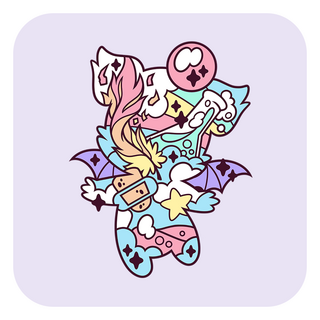 Magical Silhouette Moogle Enamel Pin