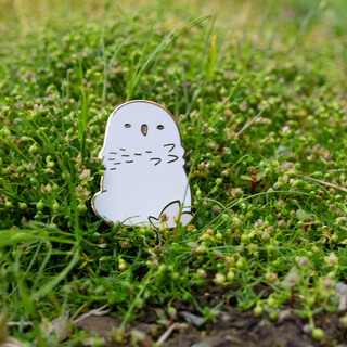 Lookout Snowy Owlbear Pin (016)