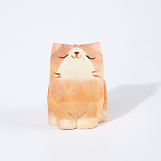 Romi Carved Wooden Cat