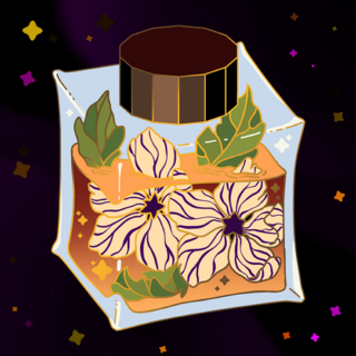 Enamel Pin: Black Henbane Ink Bottle