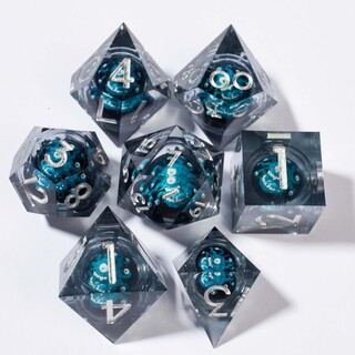 Big-eyed Monster Dice: Azure Watcher ×7