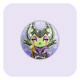 Nya Nya Neko Maleficent Badge Button