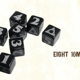 Eight 16mm Genesys Project Dice