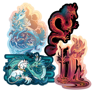 Dragon & Goaticorn Sticker Set