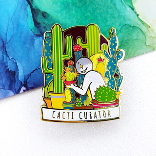 "Cacti Curator" Enamel Pin