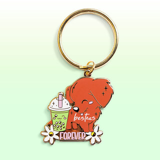 Keychain "Besteas Forever" Golden Retriever