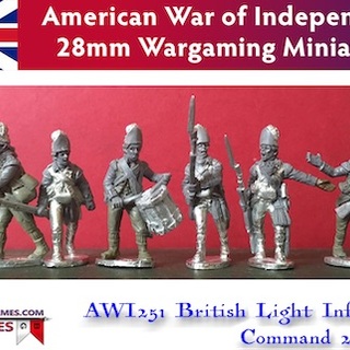 BG-AWI251 British Light Infantry Command II (6 models, 28mm unpainted)
