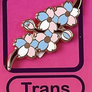 Transgender Sakura Pride Enamel Pins