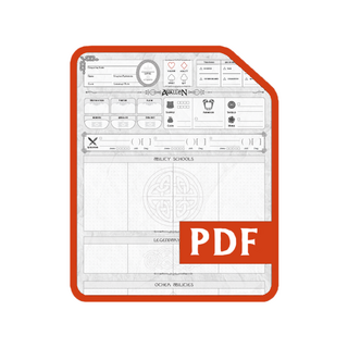 Digital - Illustrated Avallen Character Sheets - PDF