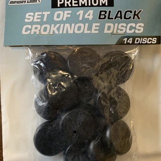 Crokinole Discs (14 Black Discs)