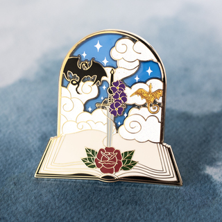 Fantasy Reader Pin - Gold Plated