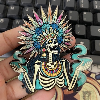 *Glow* Aztec Lord of the Underworld 3" XL pin