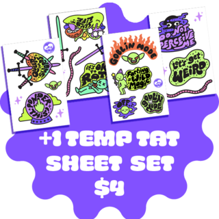 Temporary Tattoo Sheet Set