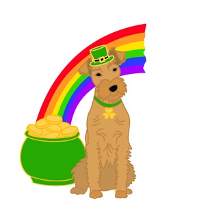 Acrylic St. Patrick's Day Terrier Pin