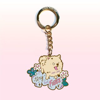 Keychain "Tiny But Fierce" Pomeranian