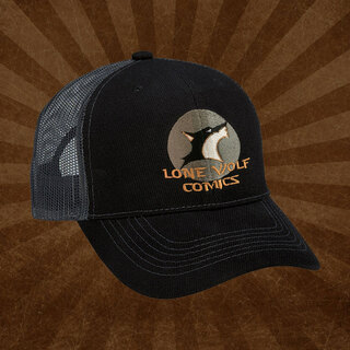 Lone Wolf Comics Logo Black/Charcoal Trucker Hat