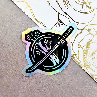 Holographic Katana Sticker