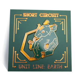 Nibble Enamel Pin (Gold Ear)