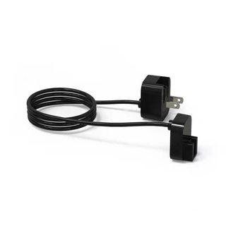 Extension Cable Adapter 6.6ft/2m with US Plug Compatible with AU/UK/EU Adapters (Black)