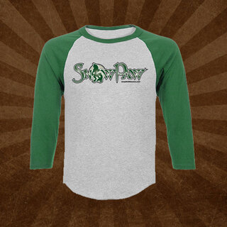 Snow Paw Logo Sports Grey/Dark Green Raglan T-Shirt
